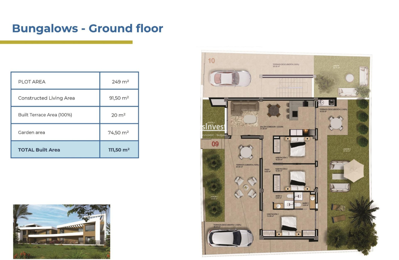 Nieuwbouw Woningen · Bungalow · Orihuela Costa · Punta Prima